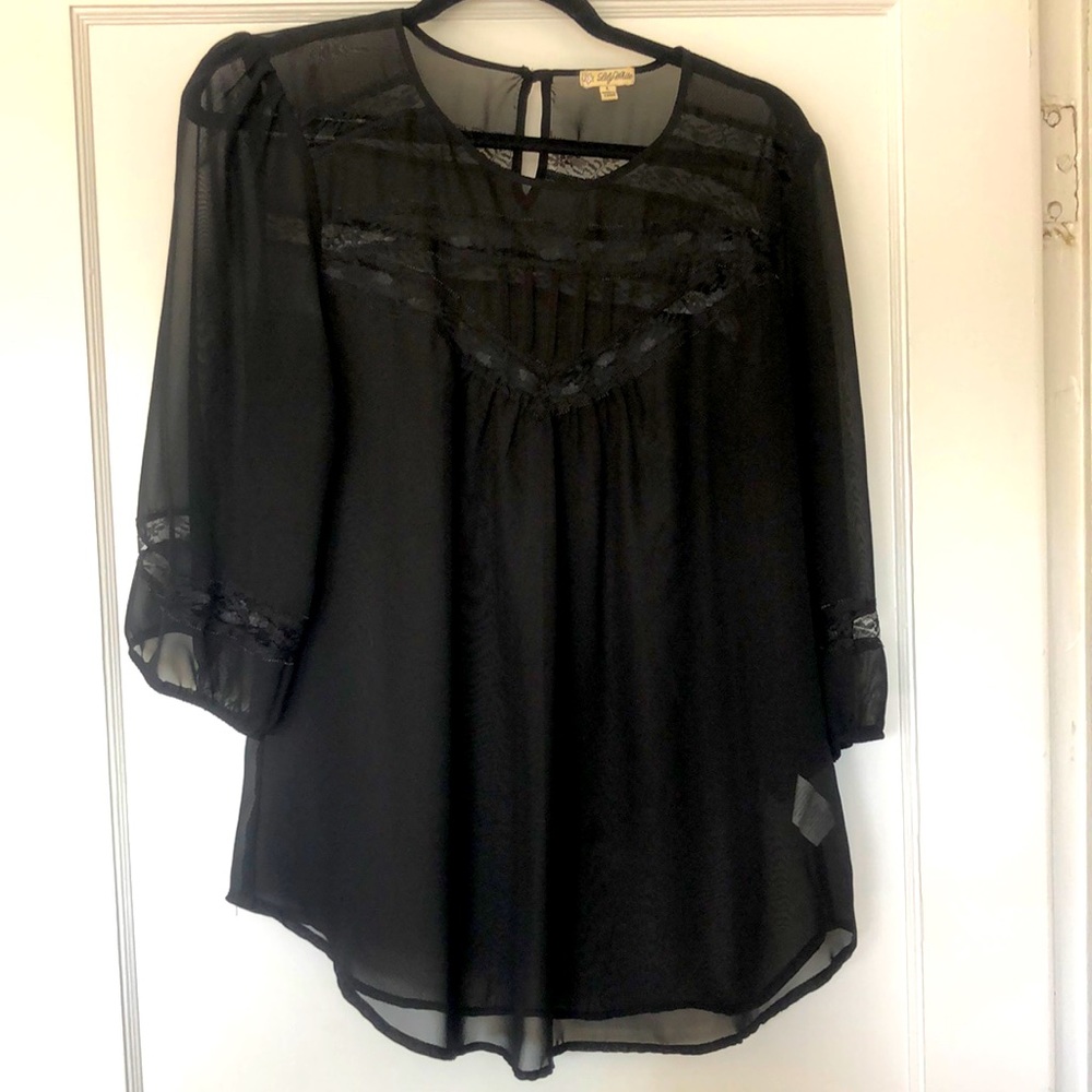 Sheer/lace blouse